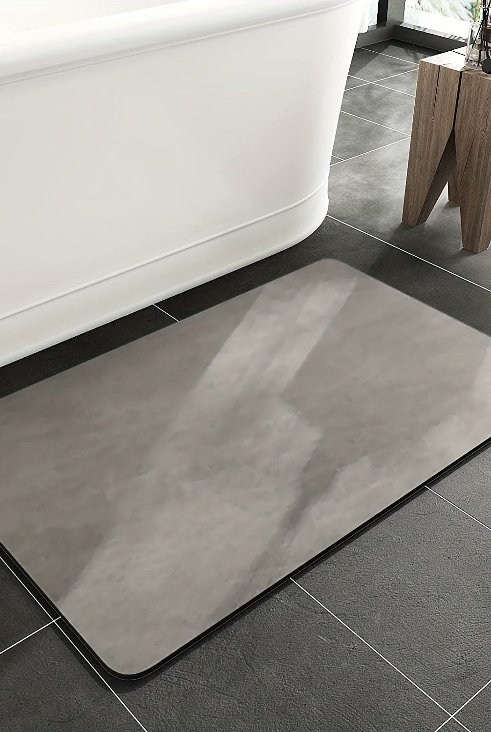 Absorbent Non-Slip Bath Mat – Quick-Dry Diatomaceous Bathroom Floor Mat 0