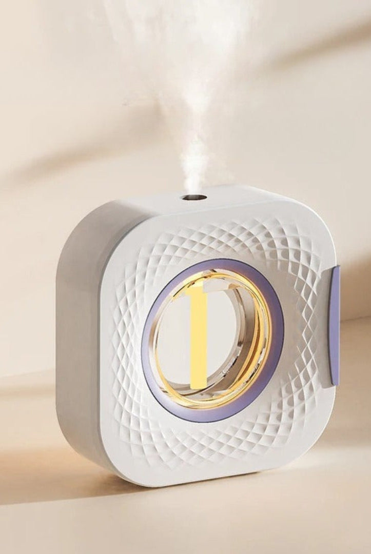 Aromatherapy Air Purifier and Humidifier – Wall-Mounted Design with Multi-Color Night Light for Fresh, Inviting Atmosphere
