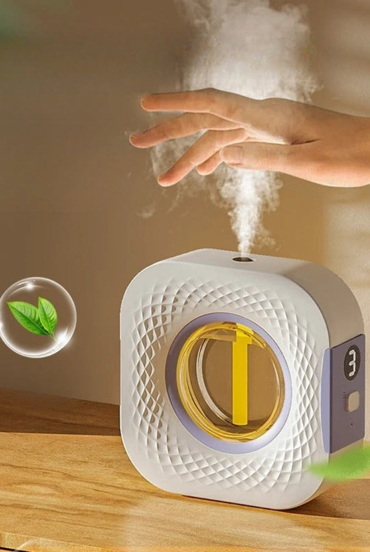 Aromatherapy Air Purifier and Humidifier – Wall-Mounted Design with Multi-Color Night Light for Fresh, Inviting Atmosphere