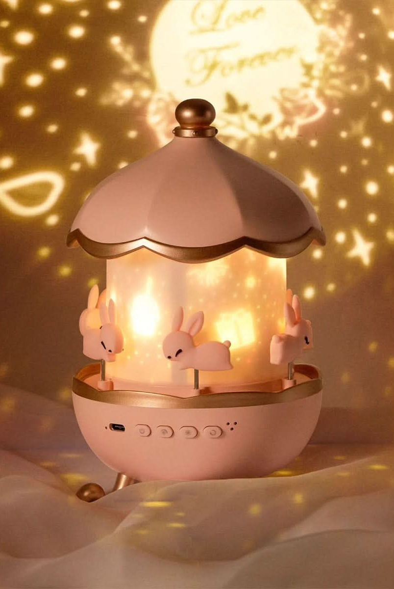 Enchanted Star Projector Night Light with 12 Image Templates, Adjustable Brightness, 360° Rotation, and Built-in Music Function 0