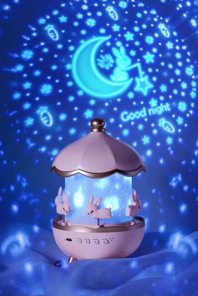 Enchanted Star Projector Night Light with 12 Image Templates, Adjustable Brightness, 360° Rotation, and Built-in Music Function 3