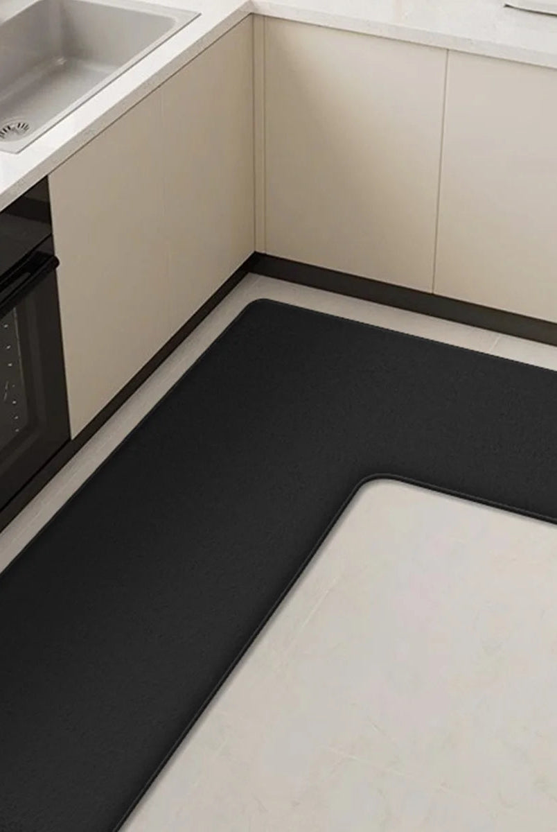 L-Shaped Anti-Fatigue Kitchen Mat with Non-Slip Backing – Soft Flannel, Washable and Highly Absorbent Kitchen Rug 6