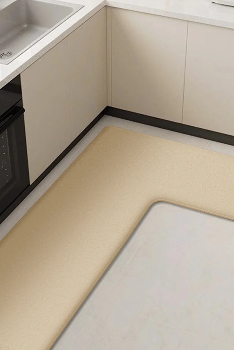 L-Shaped Anti-Fatigue Kitchen Mat with Non-Slip Backing – Soft Flannel, Washable and Highly Absorbent Kitchen Rug 7