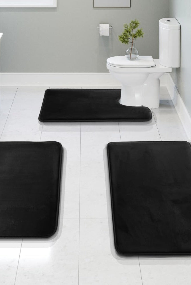 Memory Foam Non-Slip Bath Mat Set of 3 – Soft, Absorbent Bathroom Rugs for Ultimate Comfort 2