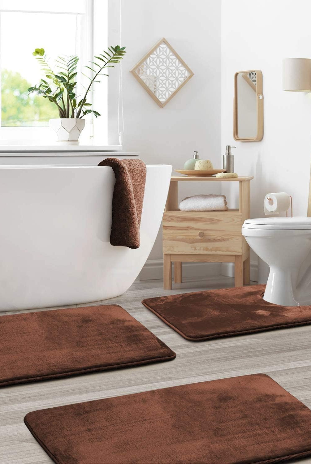 Memory Foam Non-Slip Bath Mat Set of 3 – Soft, Absorbent Bathroom Rugs for Ultimate Comfort 3