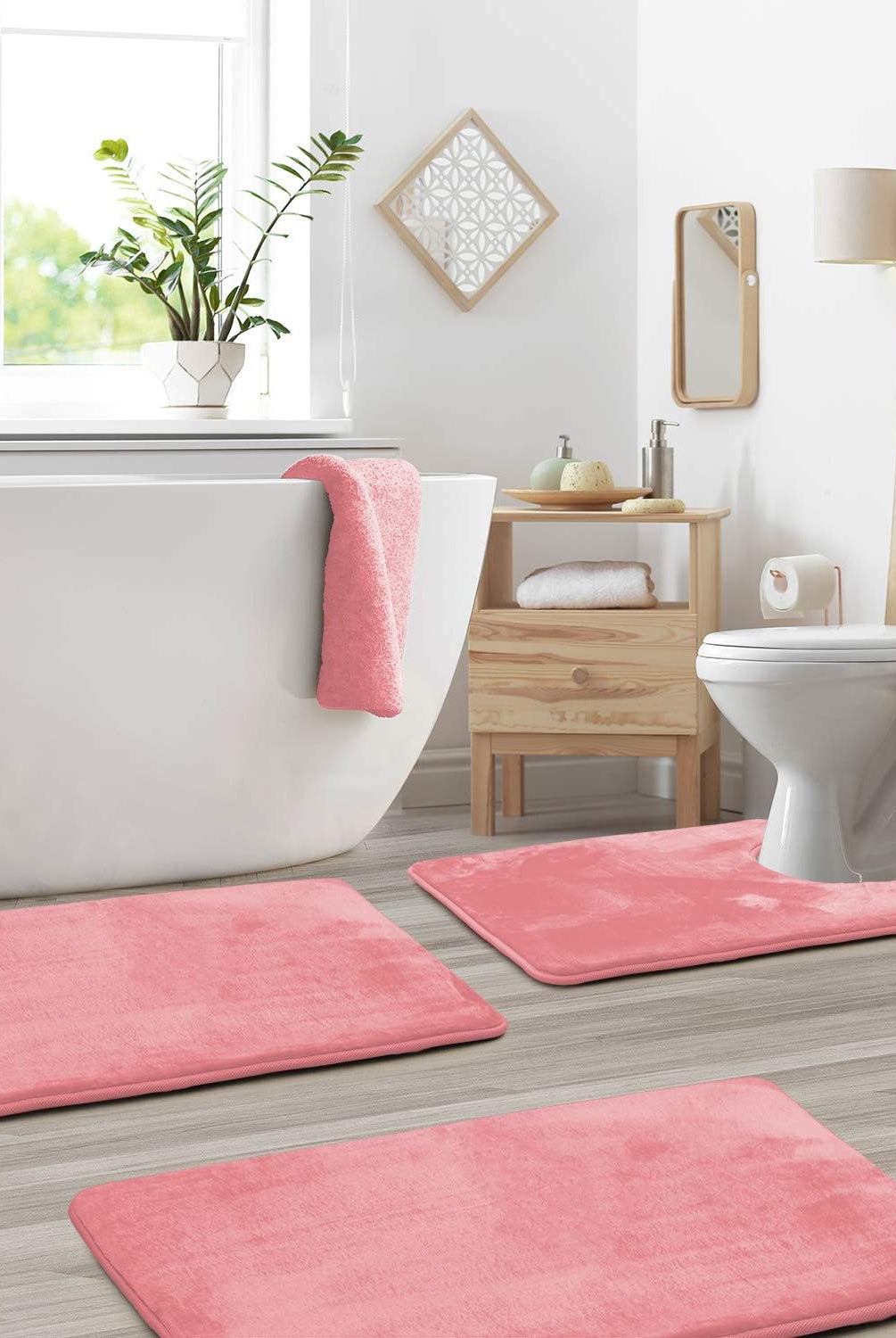 Memory Foam Non-Slip Bath Mat Set of 3 – Soft, Absorbent Bathroom Rugs for Ultimate Comfort 4