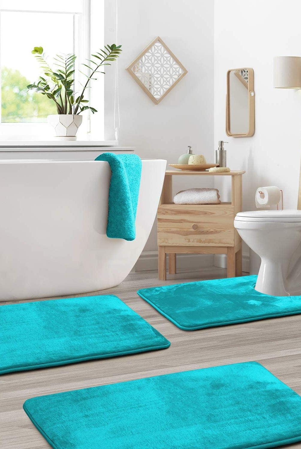 Memory Foam Non-Slip Bath Mat Set of 3 – Soft, Absorbent Bathroom Rugs for Ultimate Comfort 5