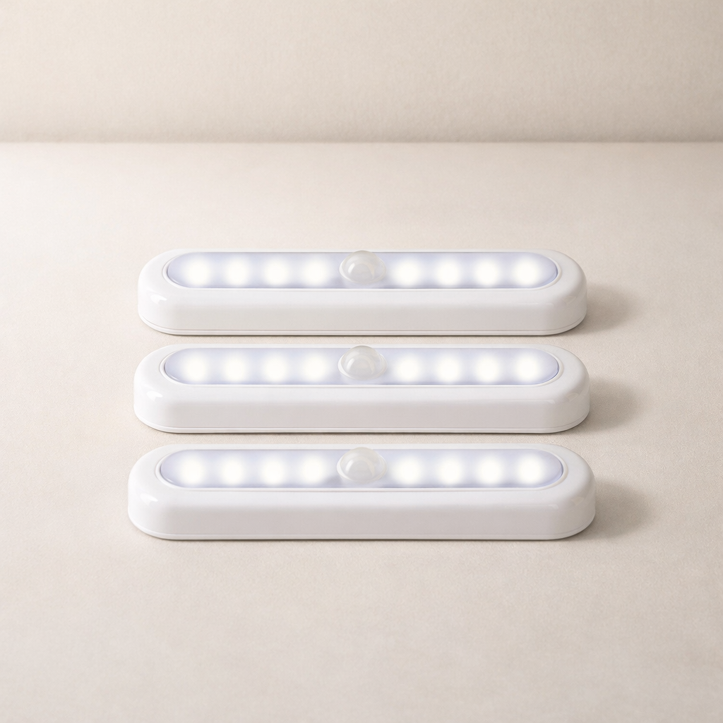 Motion Sensor Lights - Wireless Convenience with 80 Lumens & 16ft Range