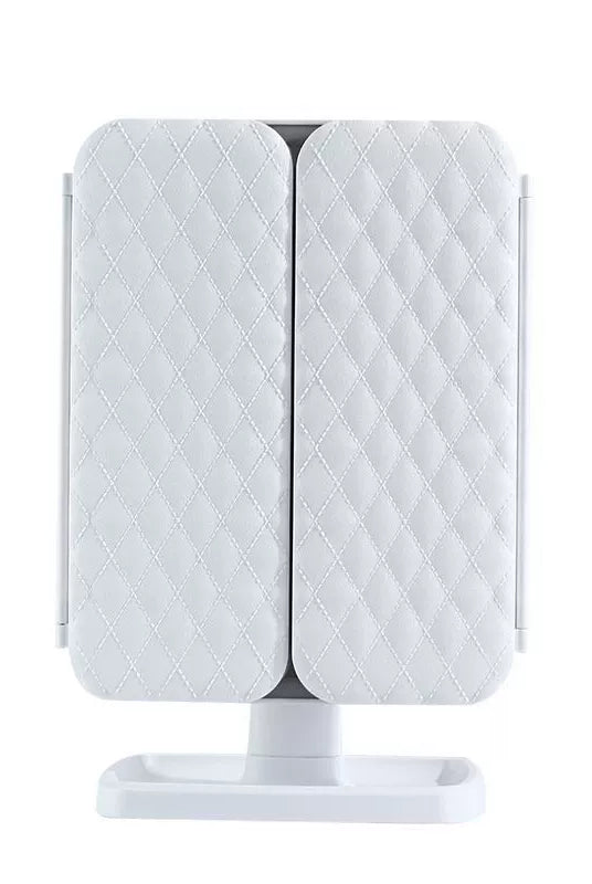 Foldable Makeup Mirror with Touch Light – Portable Vanity Mirror with Rotating Design and Storage Case 4