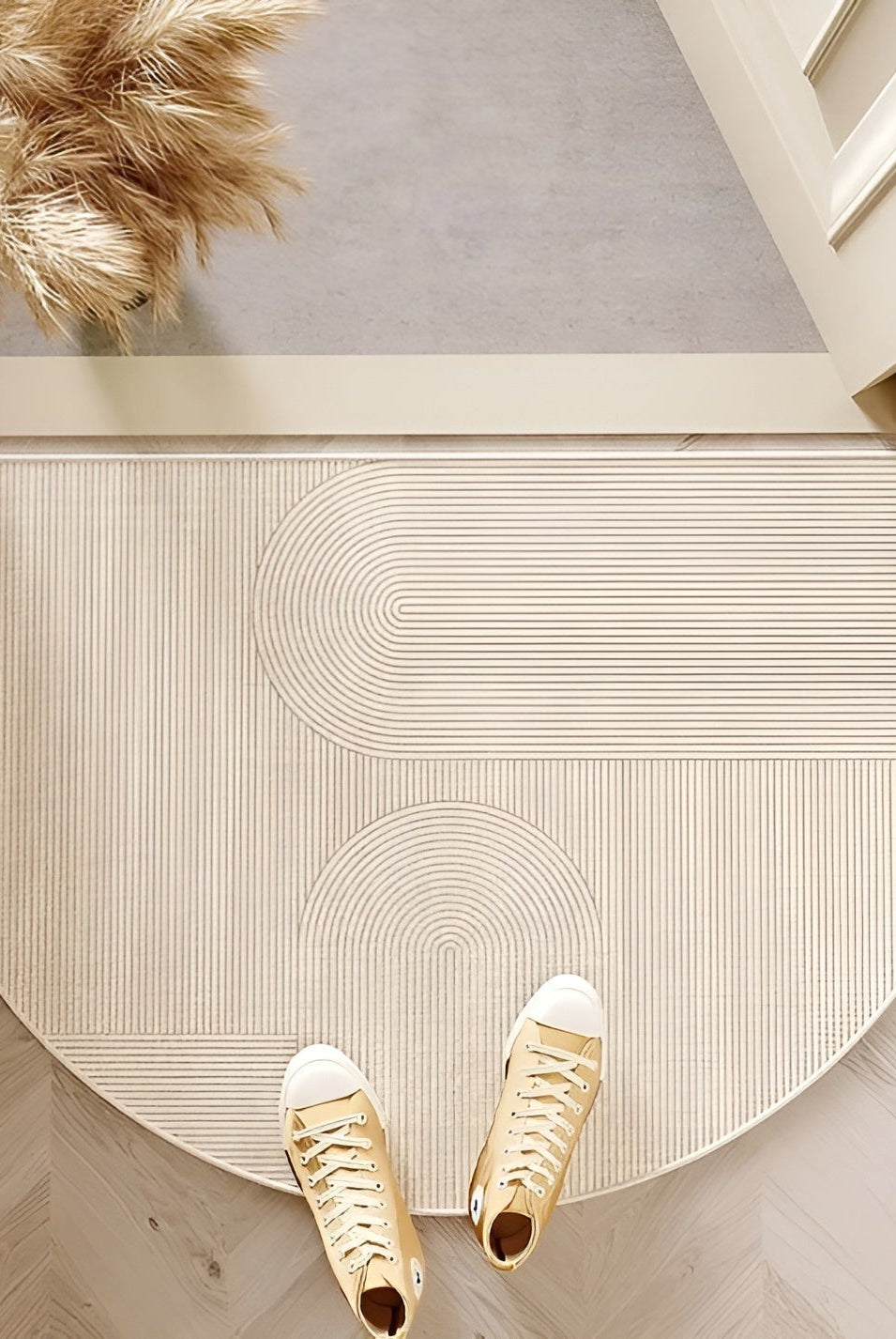 Semicircle Doormat – Non-Slip Outdoor Mat, Dirt-Repellent Welcome Mat for Indoor/Outdoor Use, Modern Design 0