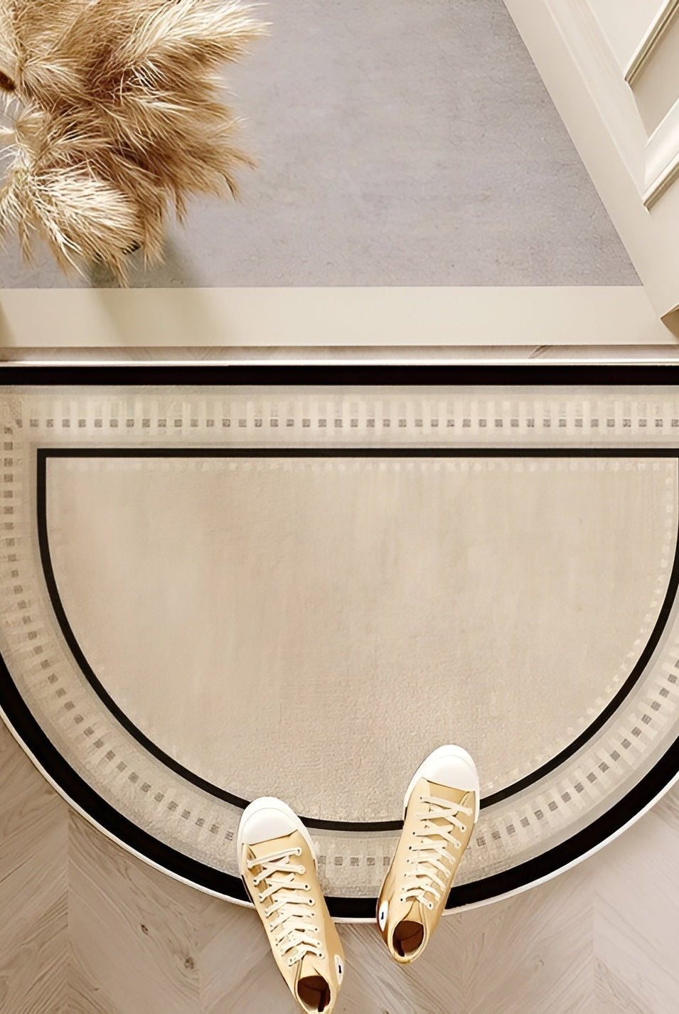 Semicircle Doormat – Non-Slip Outdoor Mat, Dirt-Repellent Welcome Mat for Indoor/Outdoor Use, Modern Design 5