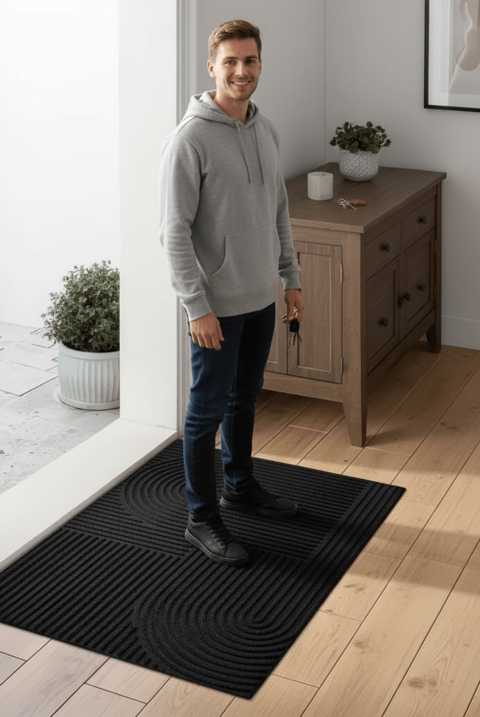 Absorbent Curved Doormat Ð Stylish Non-Slip Front Door Mat for Indoor & Outdoor Use 1