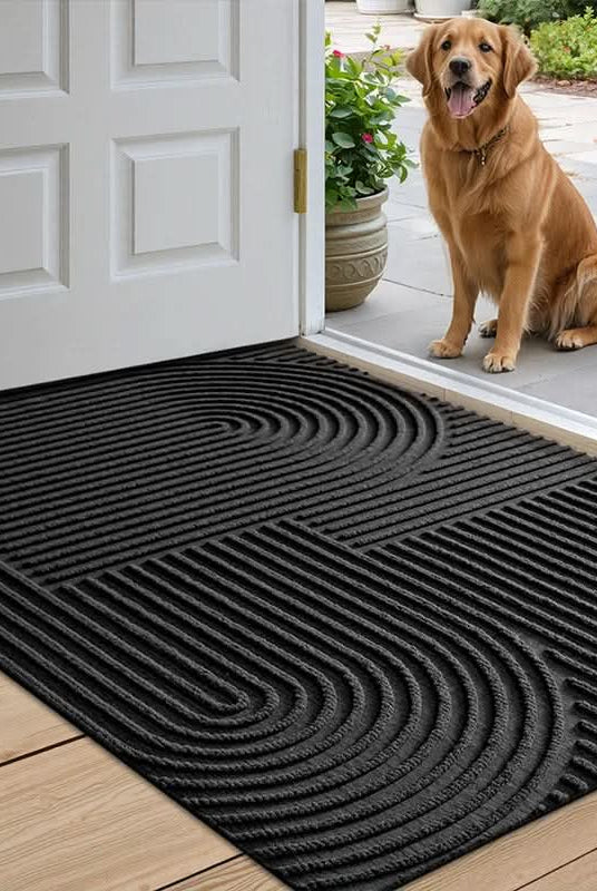 Absorbent Curved Doormat Ð Stylish Non-Slip Front Door Mat for Indoor & Outdoor Use 2