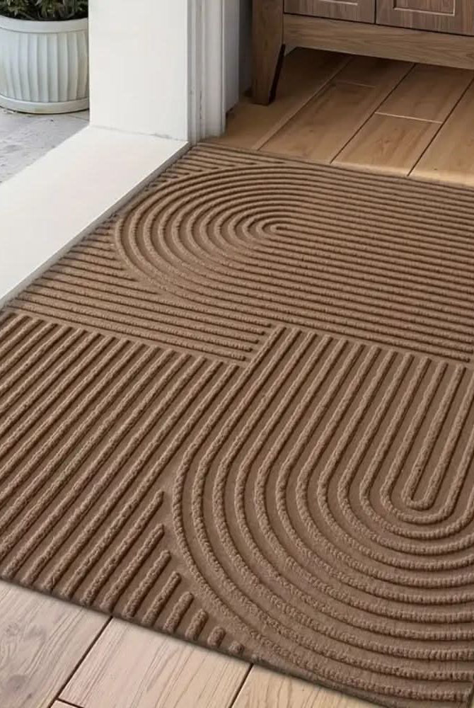 Absorbent Curved Doormat Ð Stylish Non-Slip Front Door Mat for Indoor & Outdoor Use 4