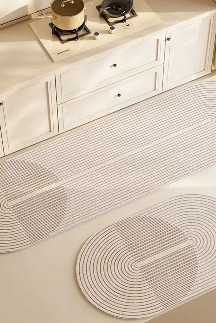 Ultra-Absorbent Anti-Slip Kitchen Floor Mat Ð Striped Design for Spill Protection 0