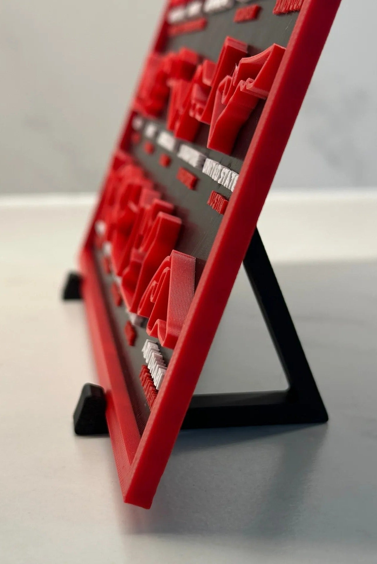 3D Printed F1 Racing Calendar 2026 Ð All Circuits Track Wall Art with Display Stand 2