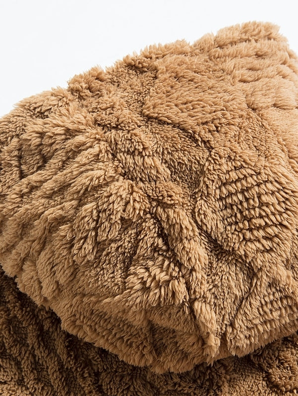 Jacquard Teddy Fleece Jas – Zachte Warme Ritsjas voor Dagelijks Comfort-05