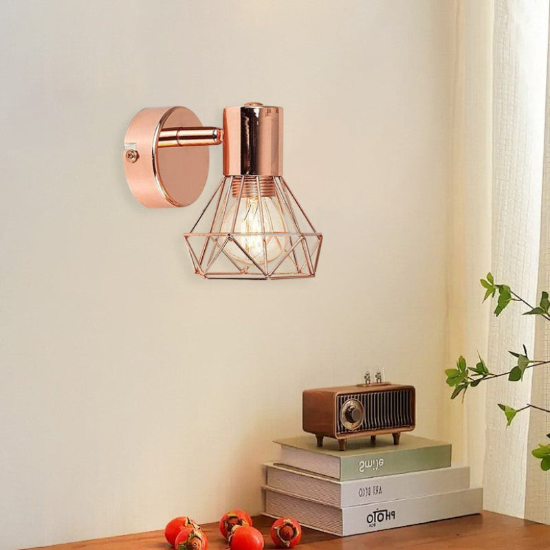 1-Light Wall Sconce - Modern Rose Gold Iron Frame, Minimalist Design 1