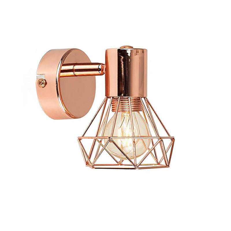 1-Light Wall Sconce - Modern Rose Gold Iron Frame, Minimalist Design 5