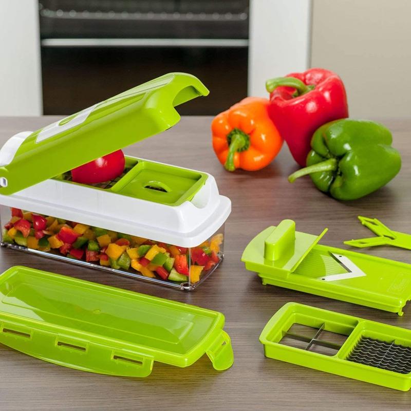 12-in-1 Vegetable Slicer - Versatile, Safe, Space-Saving Cutter 1