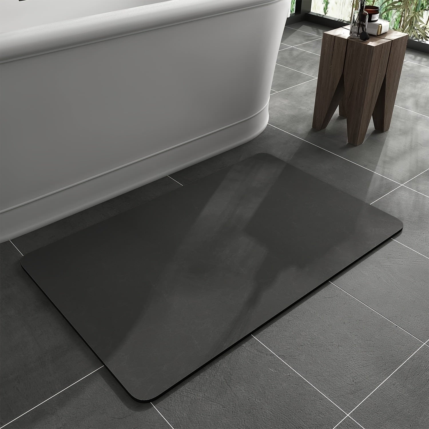 Absorbent Non-Slip Bath Mat – Quick-Dry Diatomaceous Bathroom Floor Mat 1