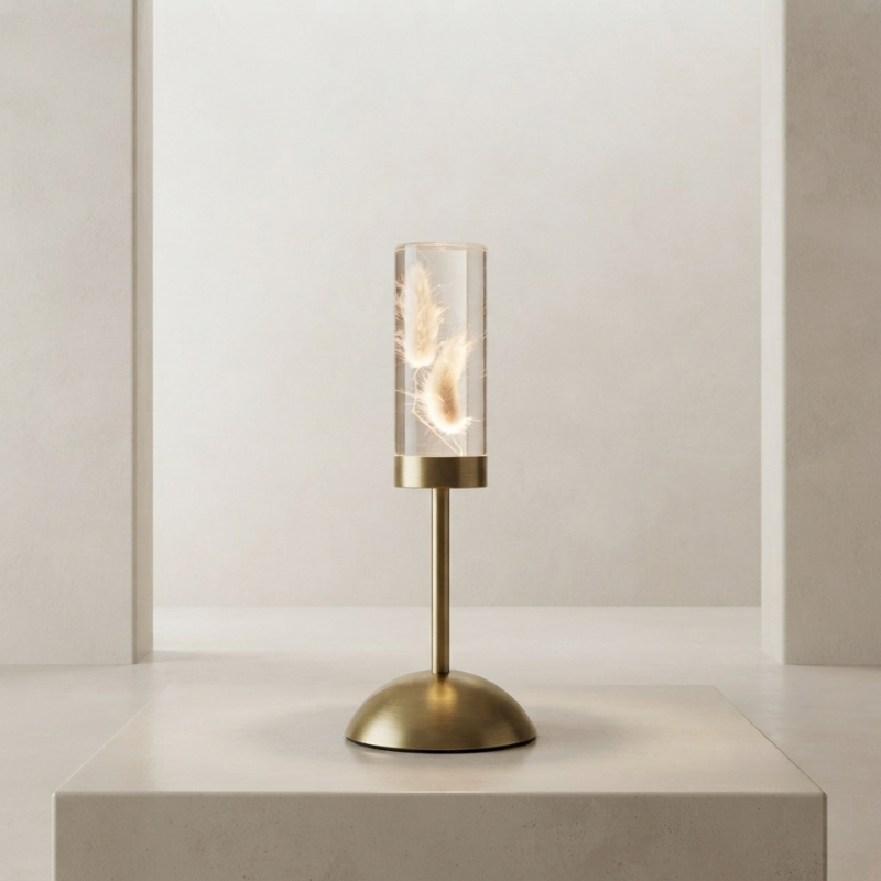 LED Table Lamp Rechargeable Dimmable Floral Design