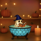 Halloween Ghost Figurine Decorative Light Reading Design