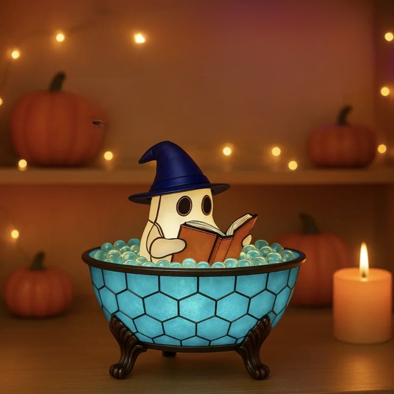 Halloween Ghost Figurine Decorative Light Reading Design