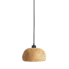 Bamboo Hanging Light Handwoven Adjustable Ceiling Fixture