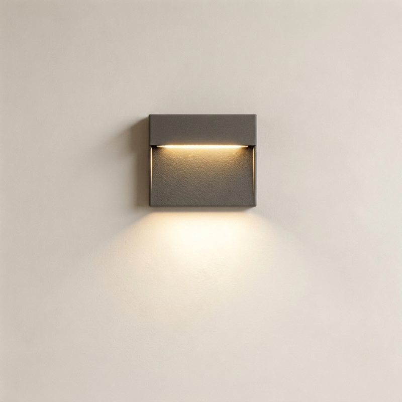 LED Outdoor Step Light Black Waterproof Hardwired
