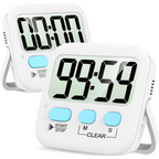 2-Pack Digital Kitchen Timers - Magnetic, Loud Alarm, Easy to Use 0