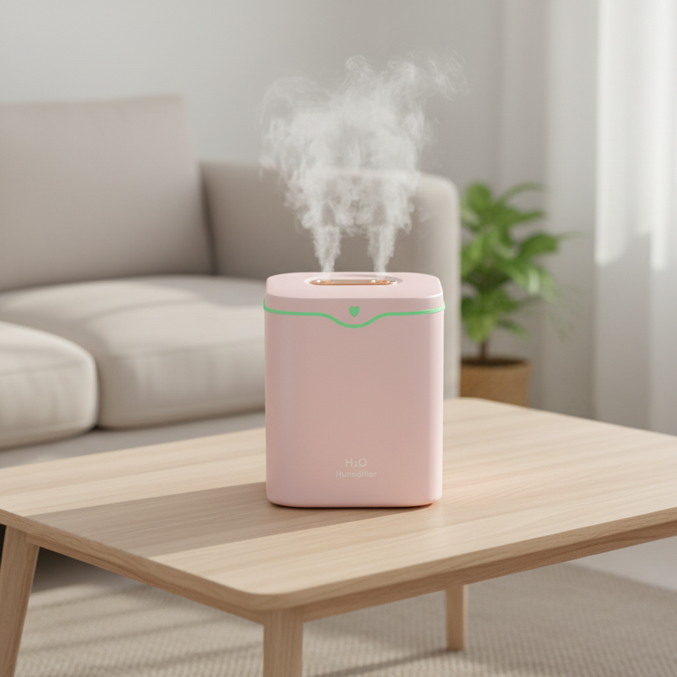 2L Ultrasonic Humidifier - Dual Spray Modes & Soft Night Light 1