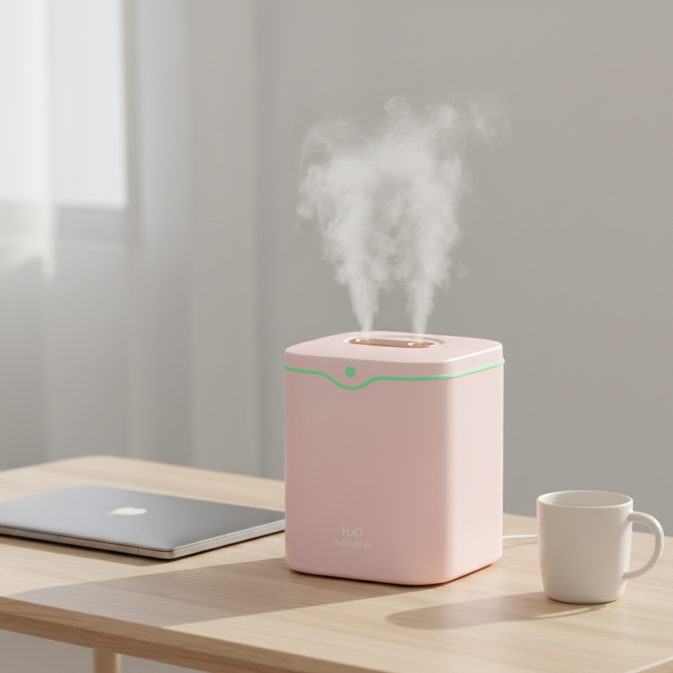 2L Ultrasonic Humidifier - Dual Spray Modes & Soft Night Light 2