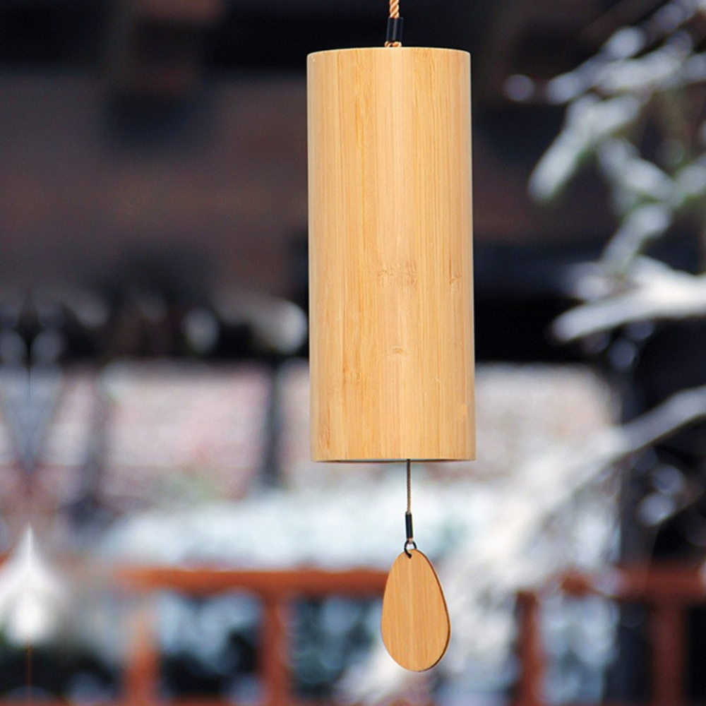 Bamboo Wind Chimes, Natural Bamboo Material, Seasonal Tunings, Natural Finish