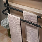 3-Tier Wall Mounted Towel Rack - Space-Saving Aluminum Towel Storage 5