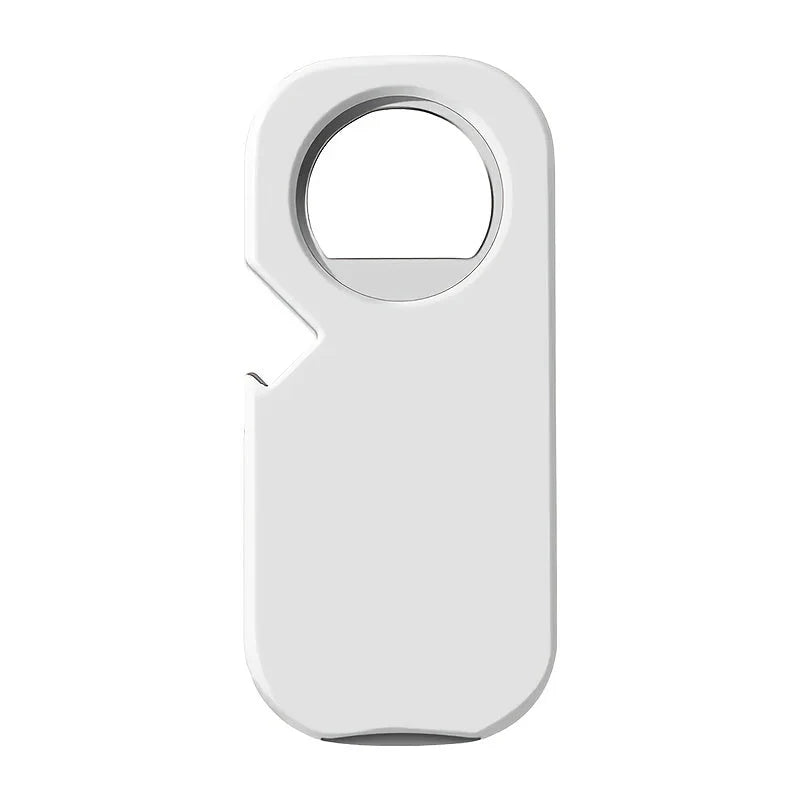 White bottle opener on a white background
