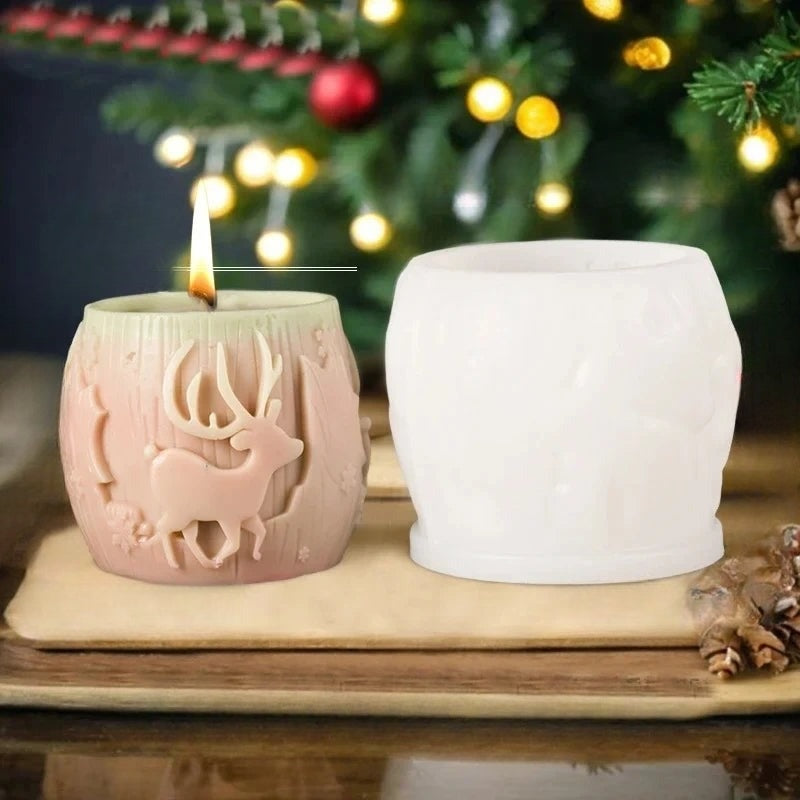 3D Christmas Candle Mold - Create Unique Festive Designs with Silicone Molds 0