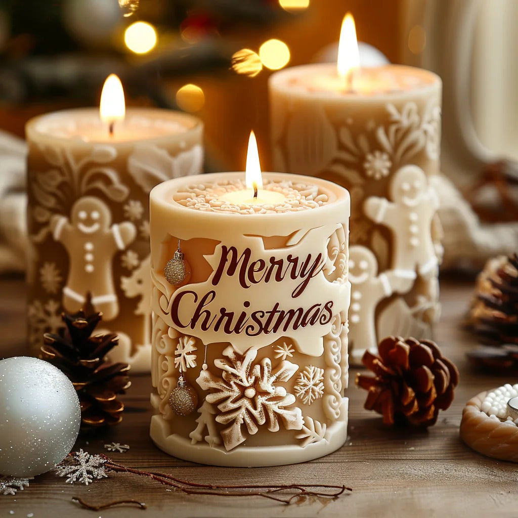 3D Christmas Candle Mold - Create Unique Festive Designs with Silicone Molds 1