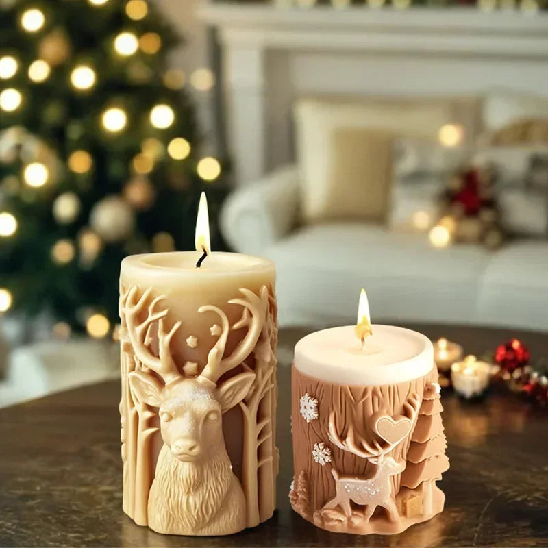 3D Christmas Candle Mold - Create Unique Festive Designs with Silicone Molds 3