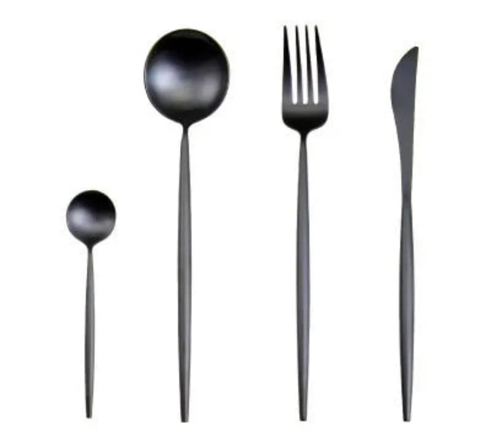 4-Piece Cutlery Set - Durable 304 Stainless Steel & Sleek Design 0