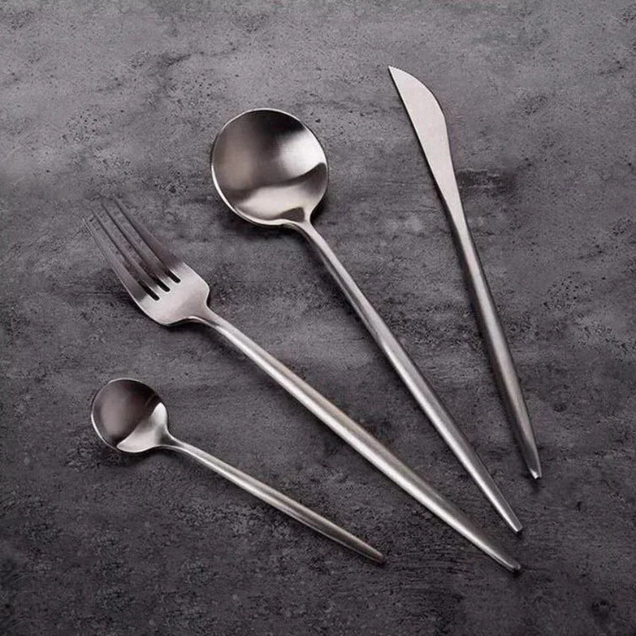 4-Piece Cutlery Set - Durable 304 Stainless Steel & Sleek Design 1