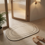 Abstract Pattern Bathroom Mat - Moisture Absorbent & Non-Slip Design 0