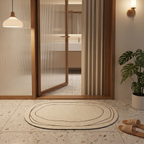 Abstract Pattern Bathroom Mat - Moisture Absorbent & Non-Slip Design 1