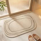 Abstract Pattern Bathroom Mat - Moisture Absorbent & Non-Slip Design 2