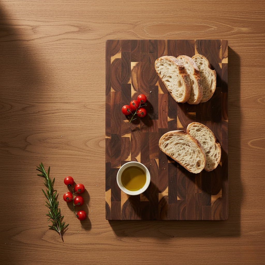 Acacia Wood Cutting Board - Durable Double-Sided Butcher Block Design 1