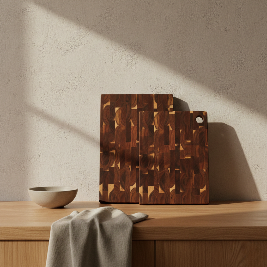 Acacia Wood Cutting Board - Durable Double-Sided Butcher Block Design 4