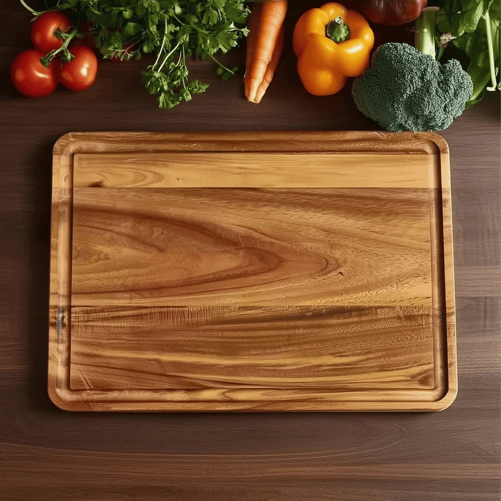 Acacia Wood Cutting Board - Durable Large Butcher Block for Chopping 6
