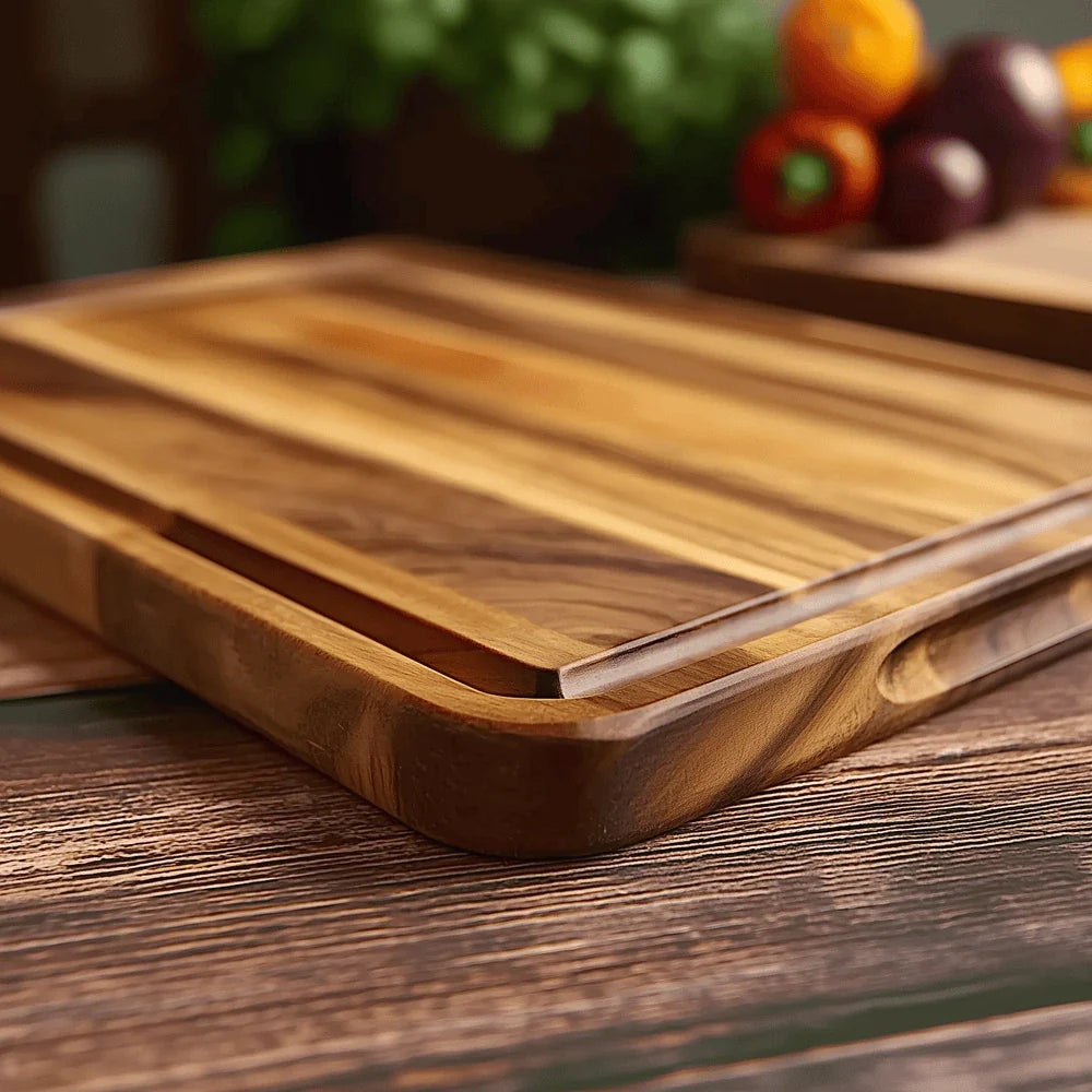 Acacia Wood Cutting Board - Durable Large Butcher Block for Chopping 7