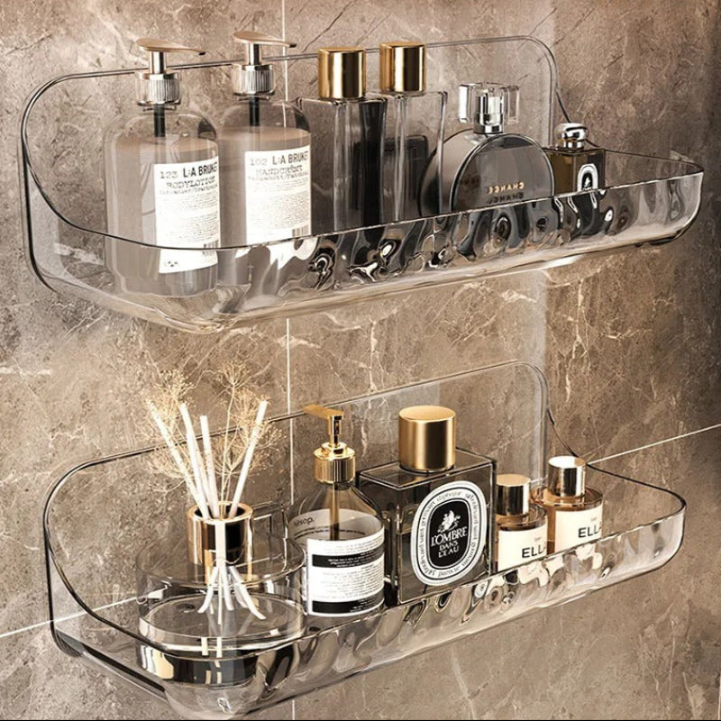 Acrylic Bathroom Shelf - No-Drill Shower Storage for Essentials 0