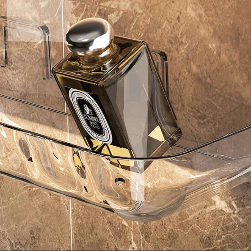 Acrylic Bathroom Shelf - No-Drill Shower Storage for Essentials 2